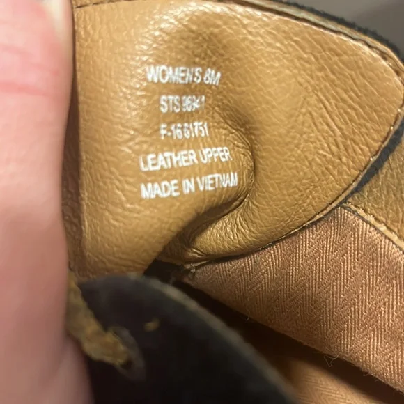 Sperry Top-spider Ankle Boot Black Bootie Wedge Stella Prow Suede 8 - Picture 2 of 4